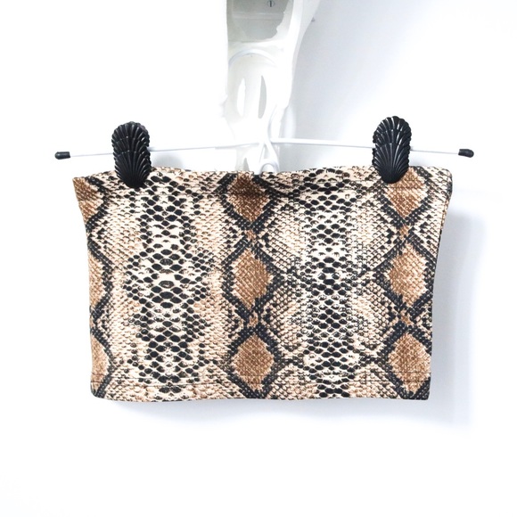 Zaful Python Print Crop Tube Top - Picture 5 of 6